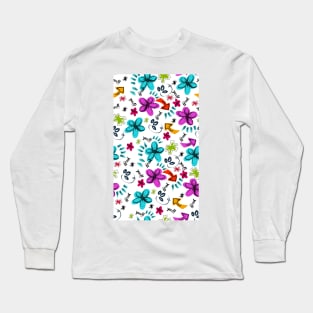 Neon colors floral Long Sleeve T-Shirt